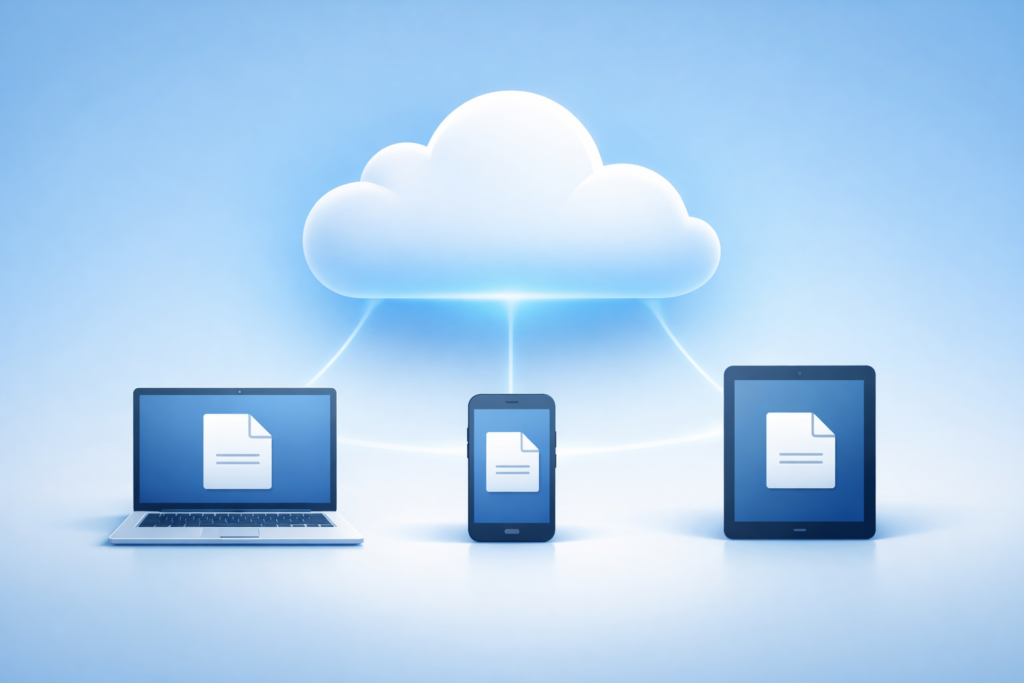 Cloud storage concept